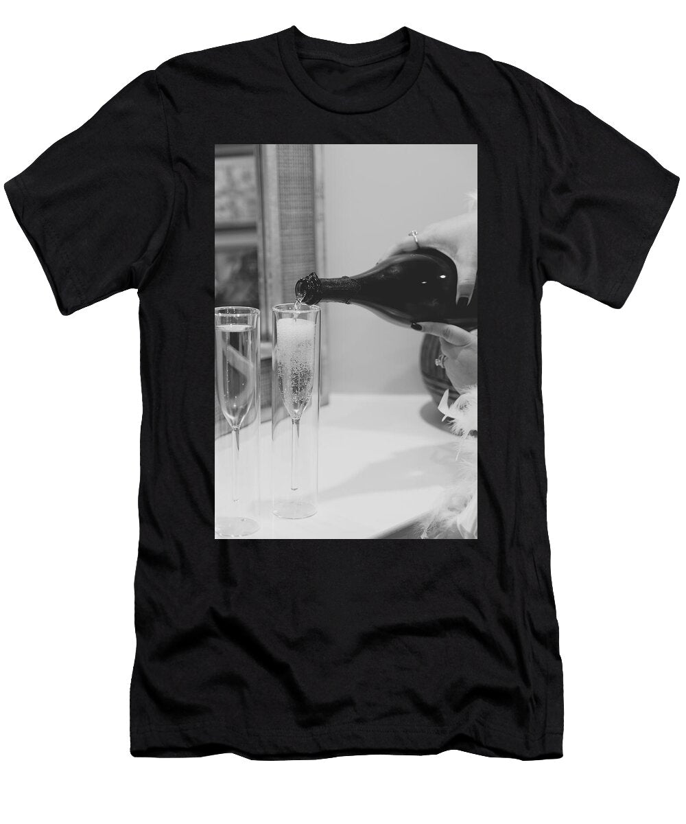 Pouring Champagne Celebration Scene Madhukar Das T-Shirt