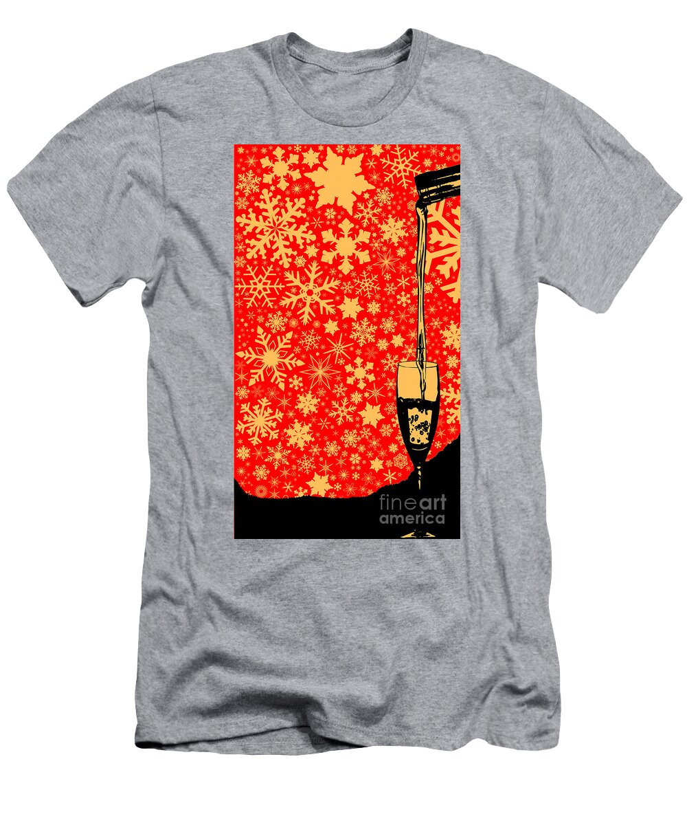 Pouring Christmas Wine Bigalbaloo Stock T-Shirt