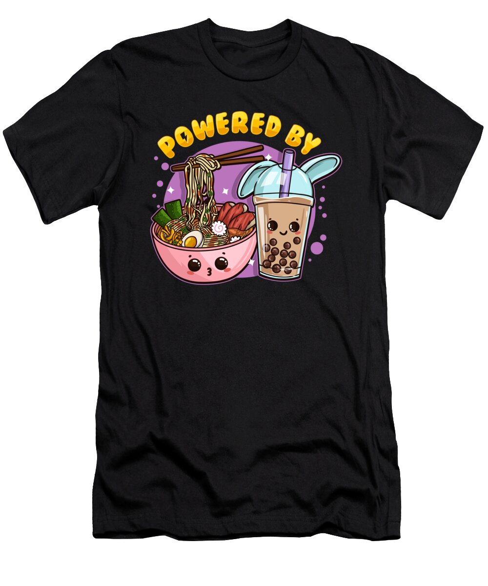 Powered By Ramen and Bubble Tea Anime Manuel Pichler T-Shirt