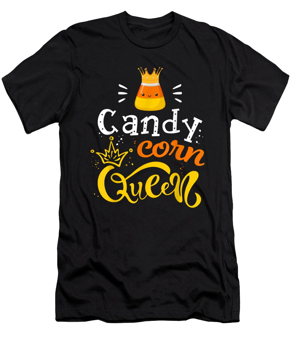 Precious Life Candy Corn Queen Cute Halloween Kawaii Crown Funny Halloween Gifts for Fan Ezone Prints T-Shirt