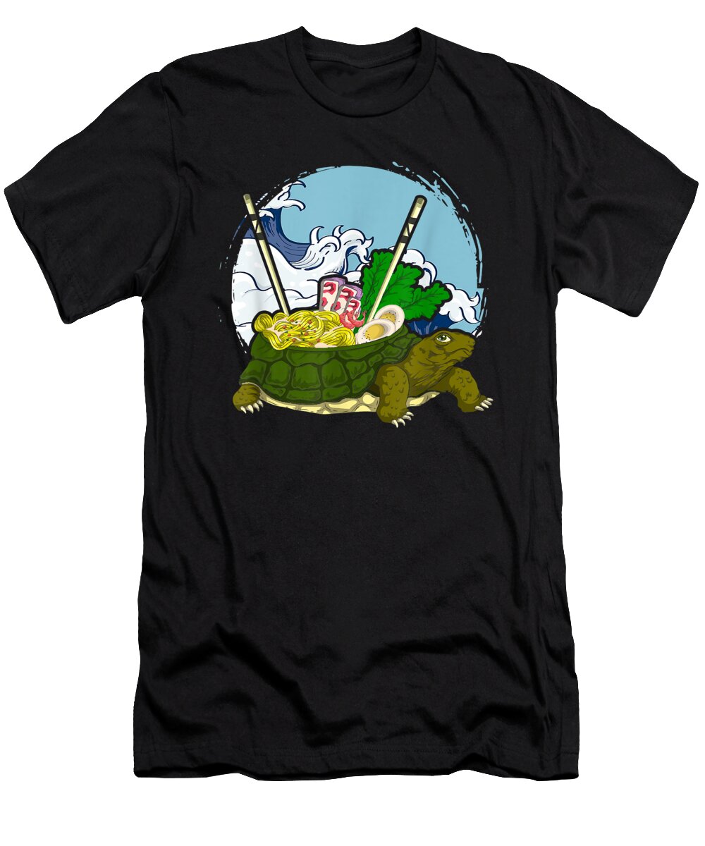 Precious Life Otaku Sea Turtle Waves Japanese Noodles Kawaii Ramen Classic Fans Ezone Prints T-Shirt