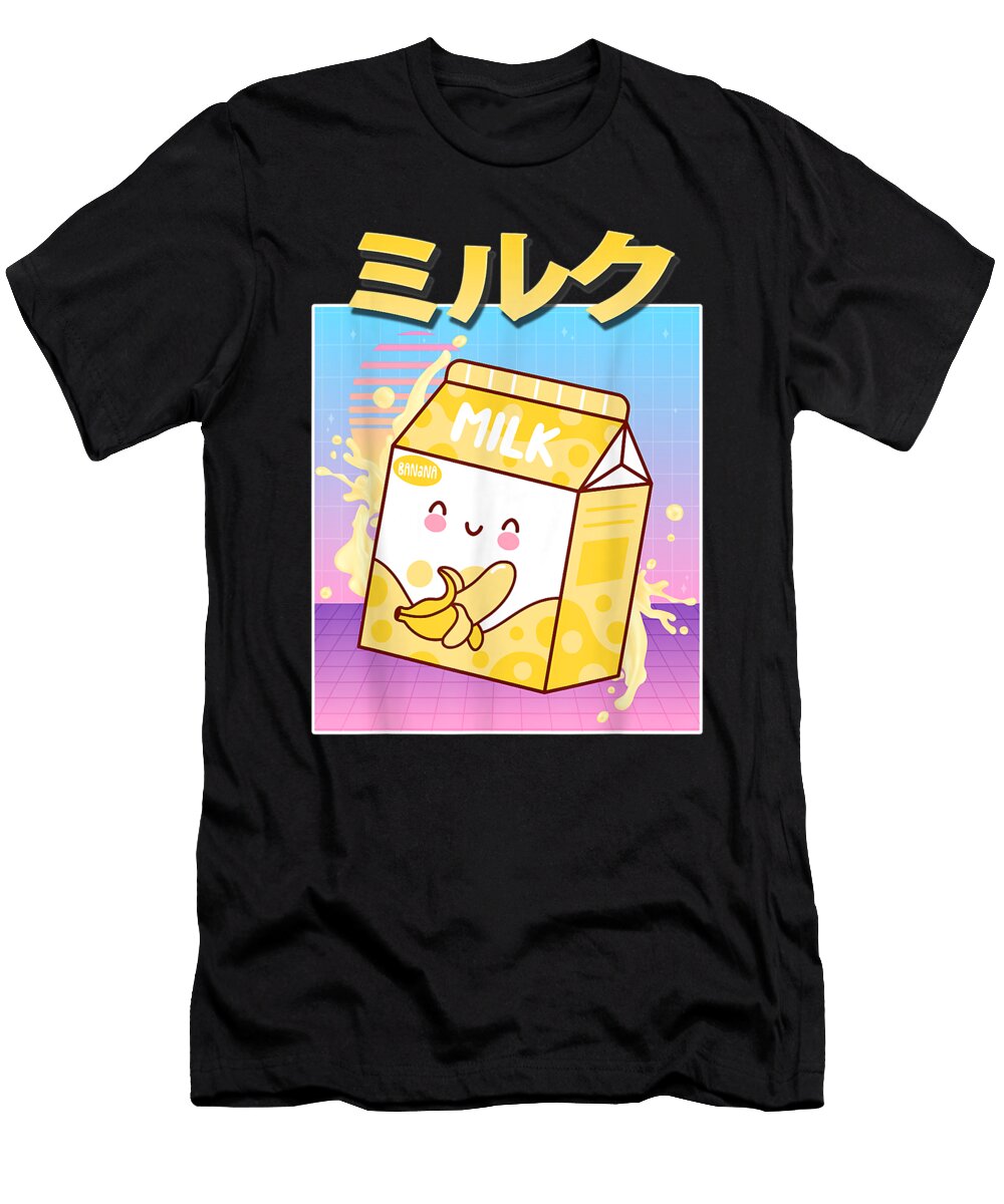 Pretty Good Beautiful Funny Banana Milk Shake Retro 90s Japanese Kawaii Cartoon Retro Ezone Prints T-Shirt