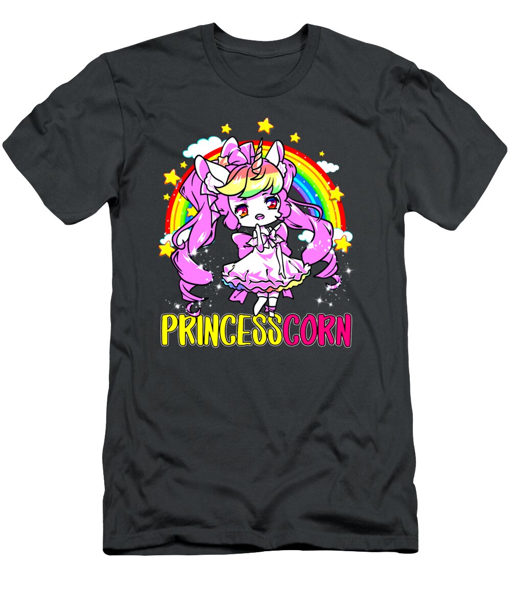 Princesscorn Anime Unicorn Princess Chibi Cute Pullover Yohaan Twarit T-Shirt