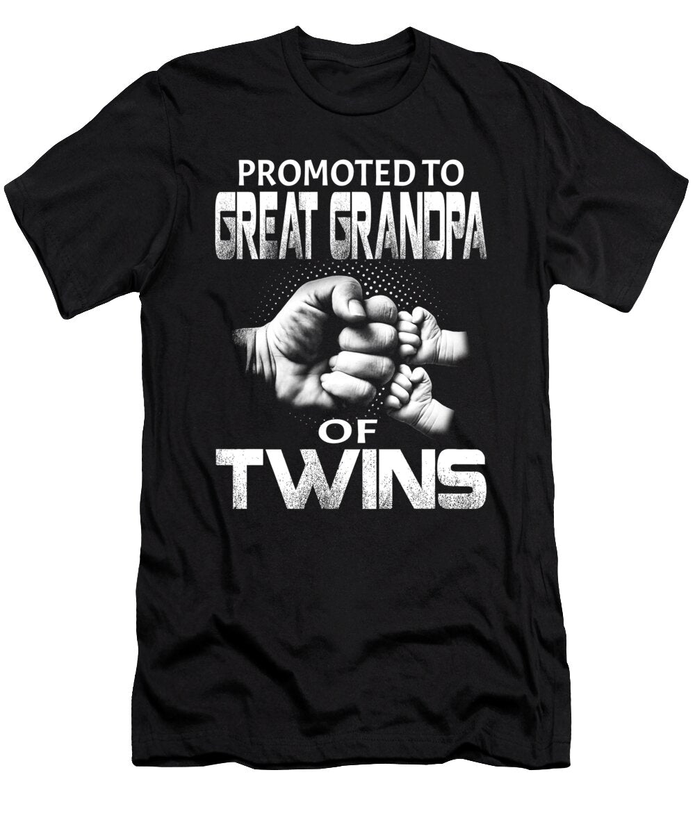 Promoted to Great Grandpa of Twins Est 2024 Pregnancy Announcement Dhbubble T-Shirt