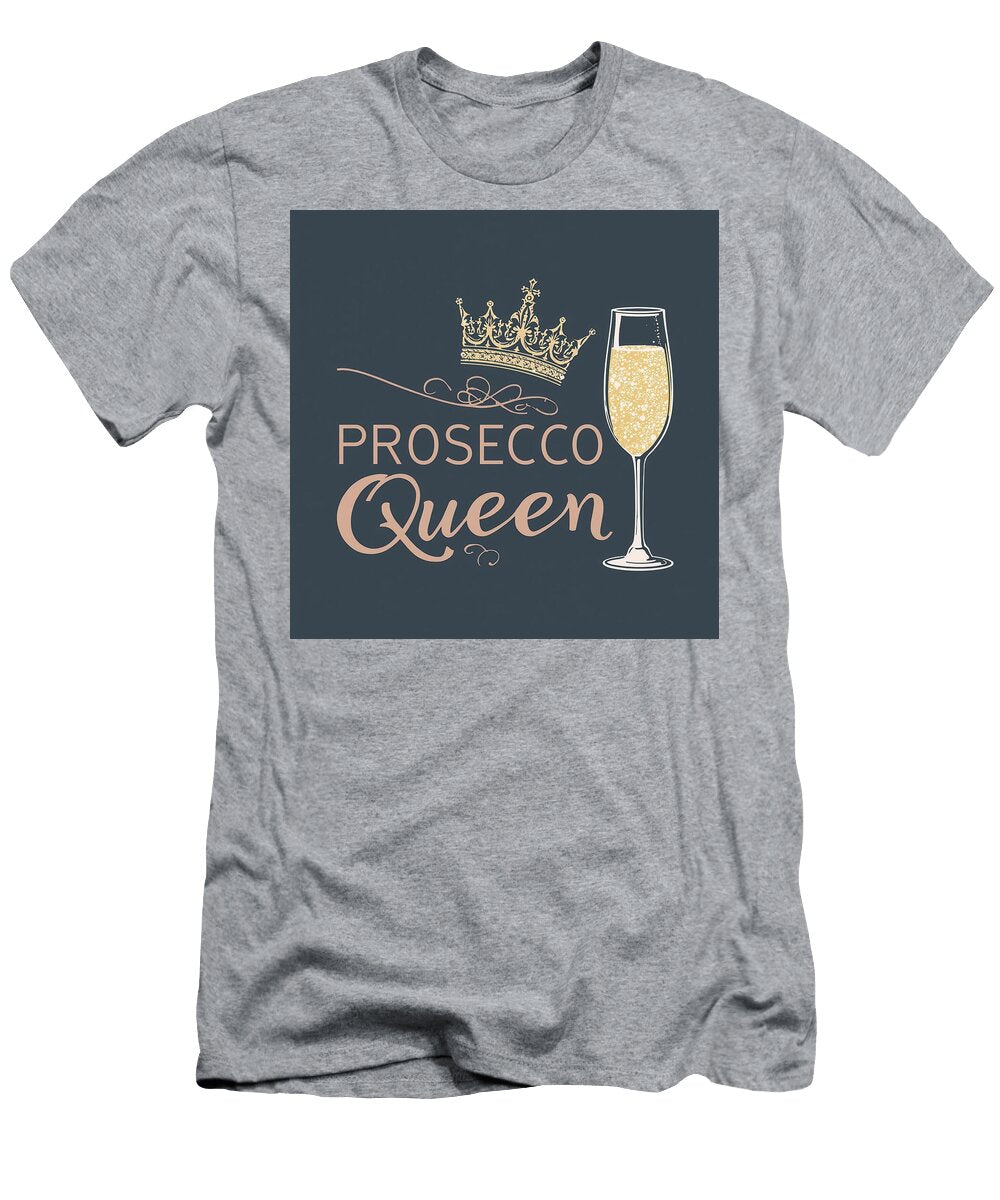 Prosecco Queen with Crown and Glass Nikki Everjoy T-Shirt