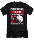 Proud Softball Dad First My Girl Tinh Tran Le Thanh T-Shirt