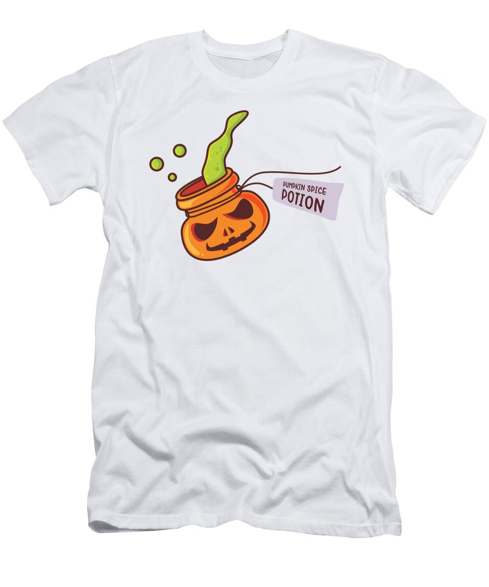 Pumpkin Spice Potion Coffee Enthusiast Halloween Latte Toms Store T-Shirt