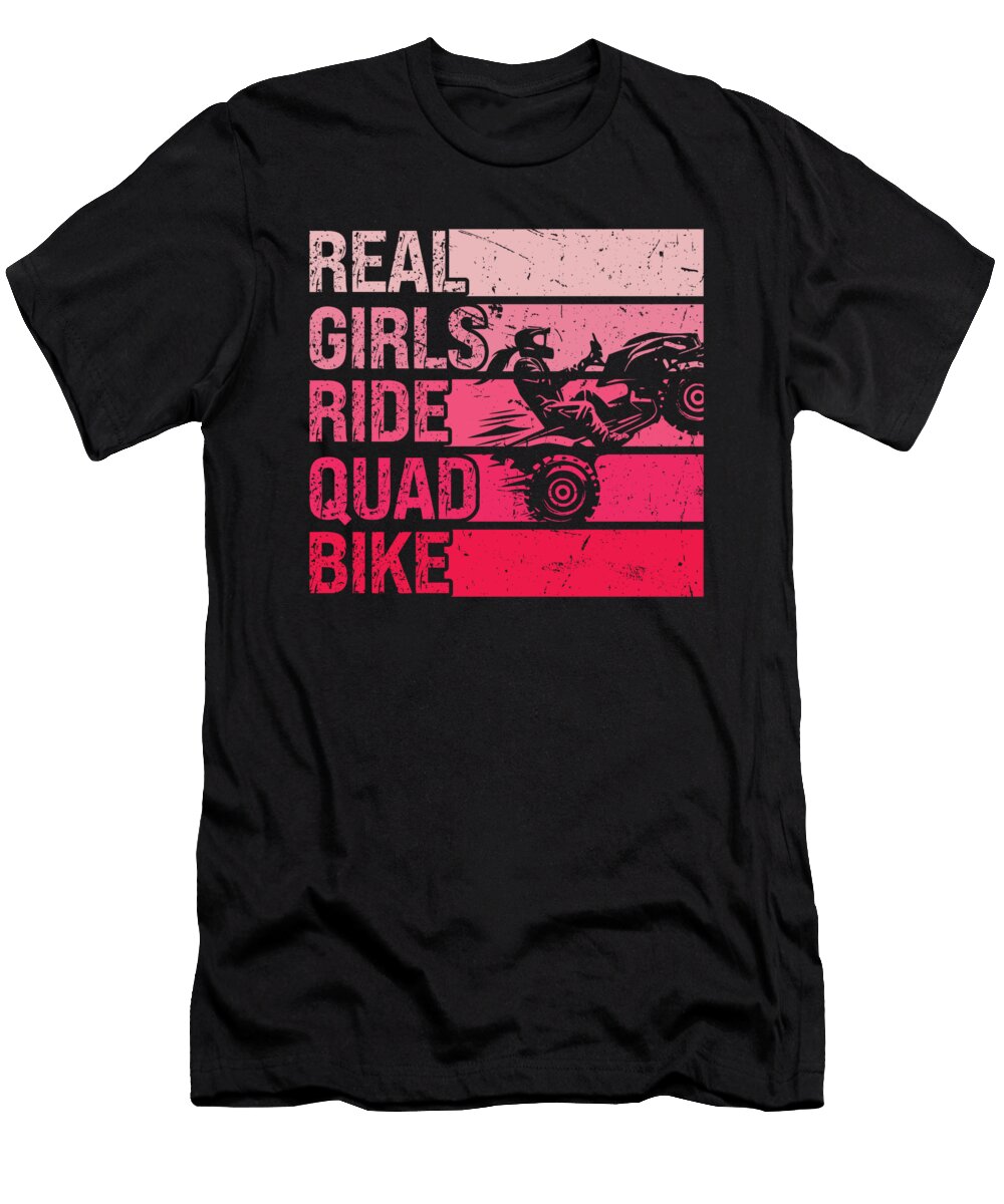 Quad Bike Riding Girl Funny Atv Wheeler Me T-Shirt