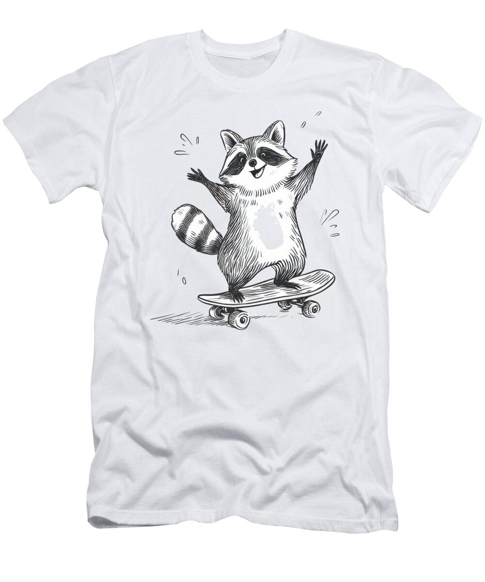 Raccoon on a Skateboard Beautiful Things T-Shirt