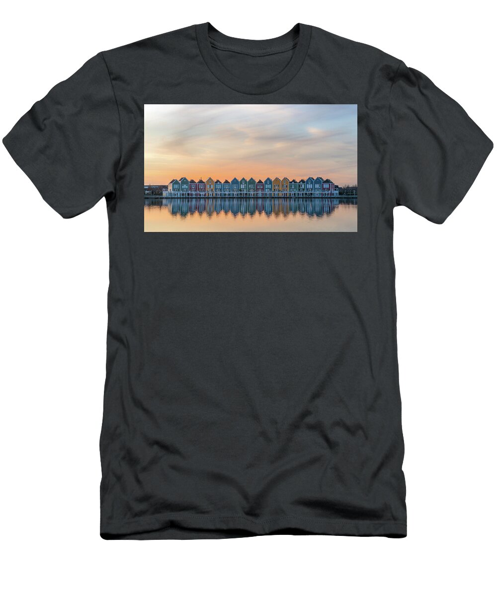 Rainbow Coloured Houses Toon Van Den Einde T-Shirt