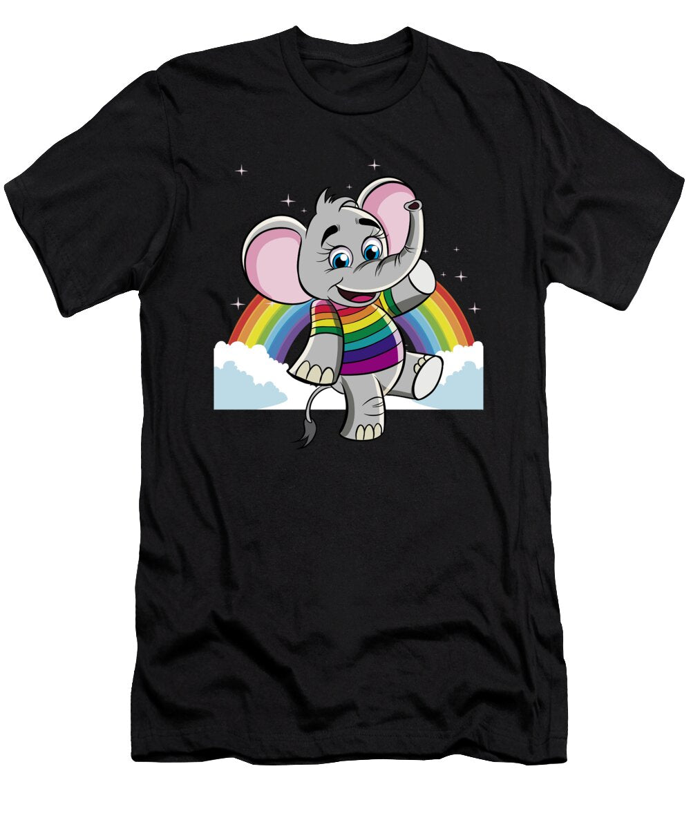 Rainbow Elephant Mister T-Shirt