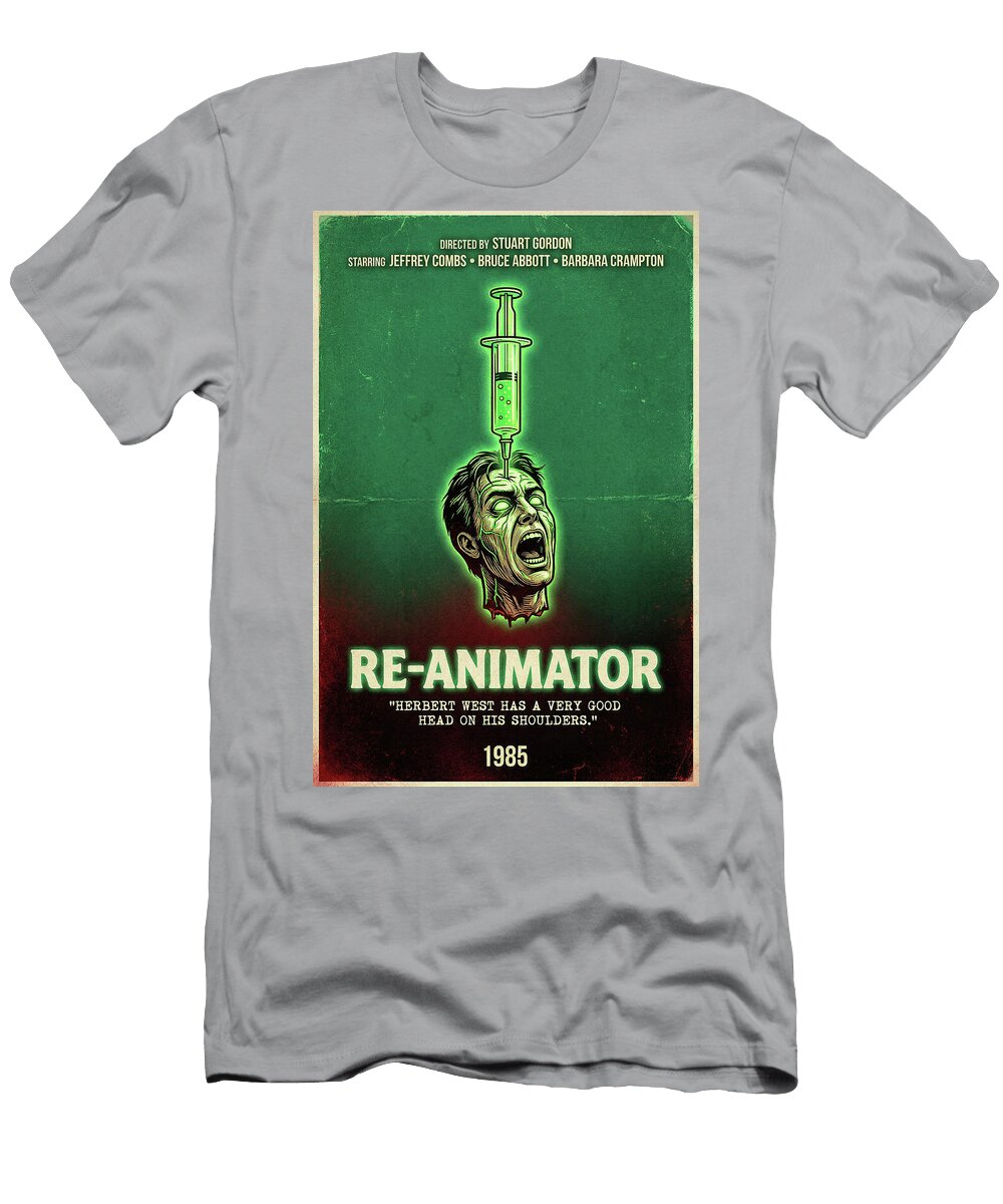 Re Animator Minimal Movie Poster Retro Film Poster Vintage 1985 Sampadart Gallery T-Shirt