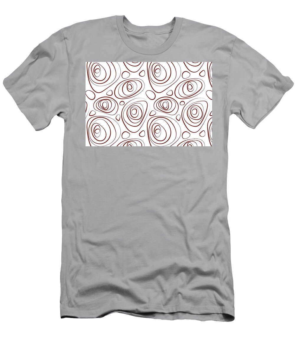 Red and White Wacky Retro Circle Pattern Petite Pattern Minimal Graphic Designs T-Shirt
