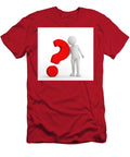 Red Big Question Mark and Toon Man Faq Ask Search Concepts Michal Bednarek T-Shirt