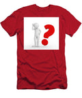 Red Big Question Mark and Toon Man Thinking Faq Ask Search Concepts Michal Bednarek T-Shirt