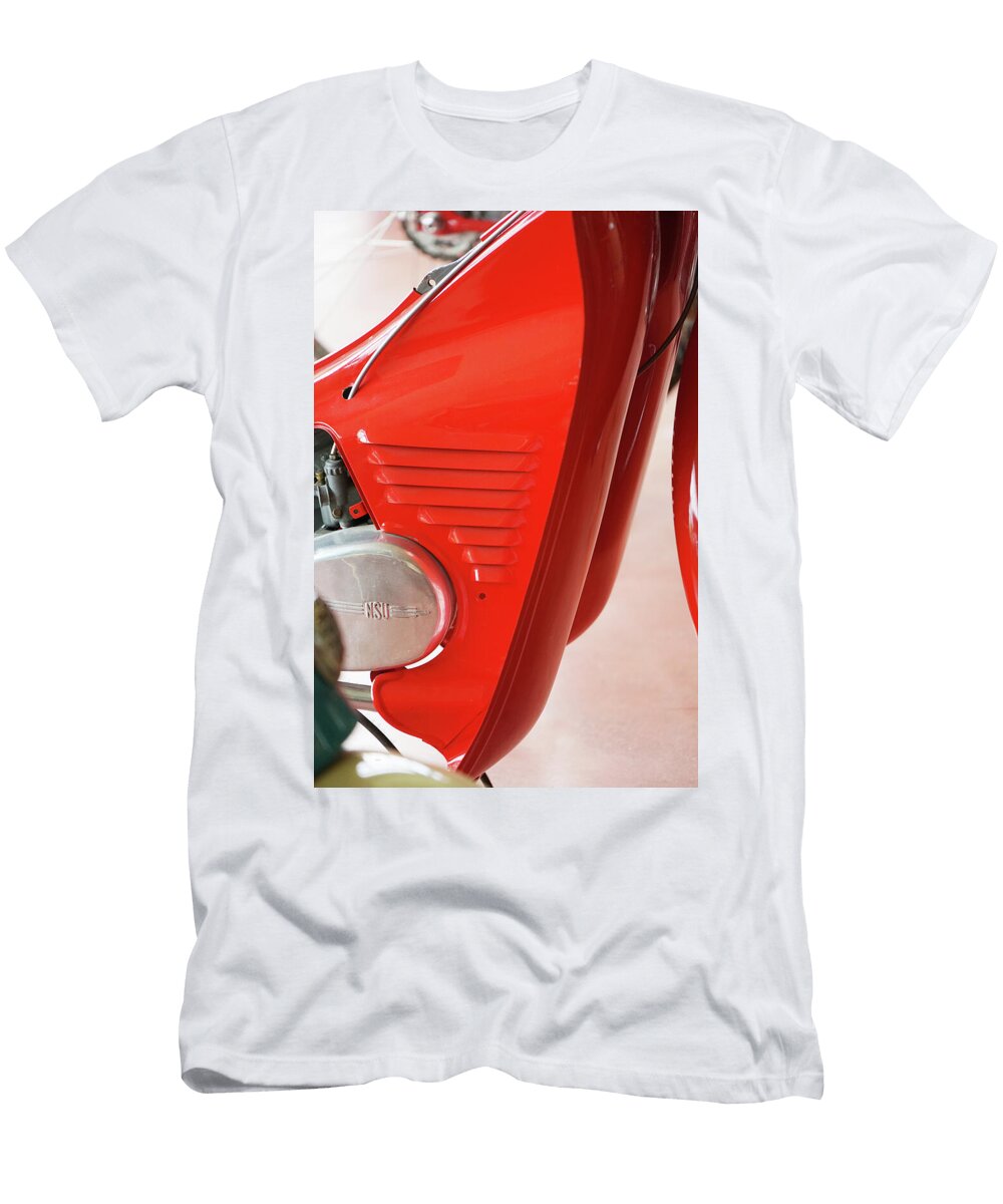 Red Nsu Motorcycle Study 2 Richard Reeve T-Shirt