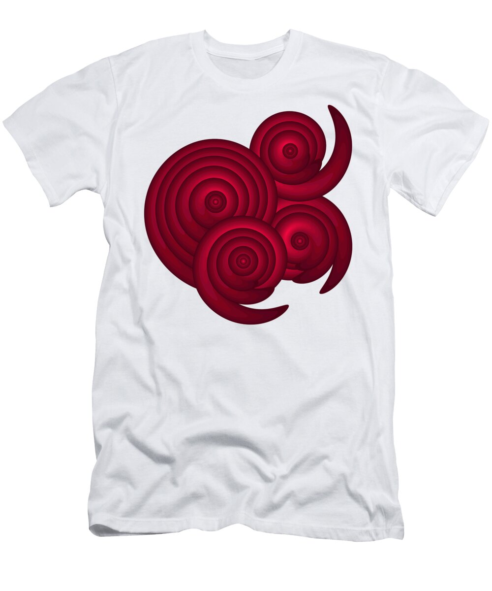 Red Spirals Frank Tschakert T-Shirt