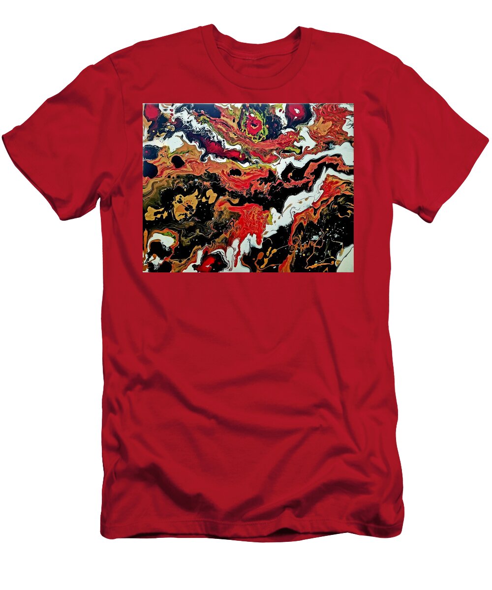 Red Surge Black Swann Designs T-Shirt