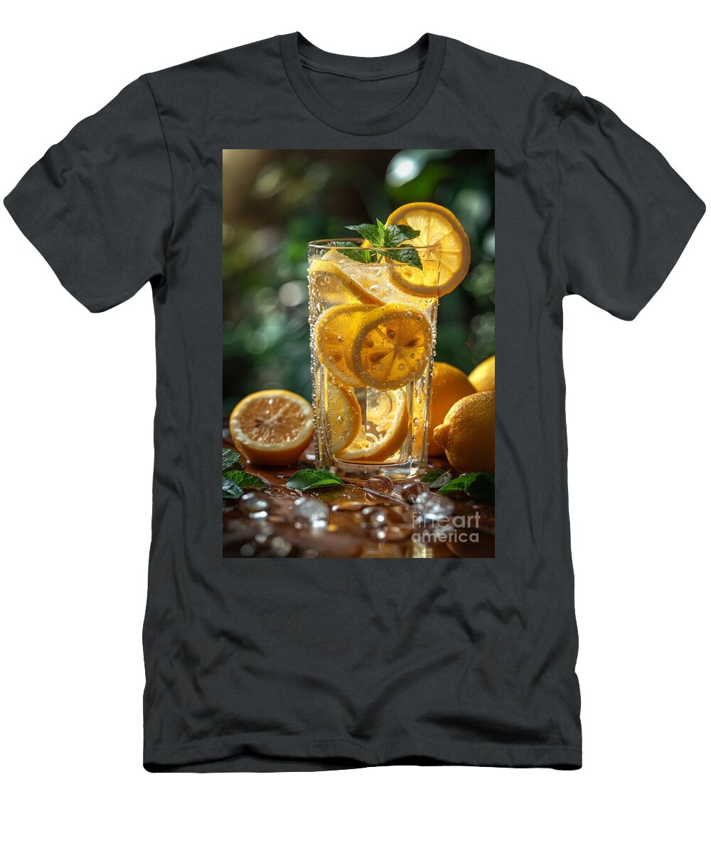 Refreshing Lemonade in Glass with Mint and Lemon Slices Michal Bednarek T-Shirt
