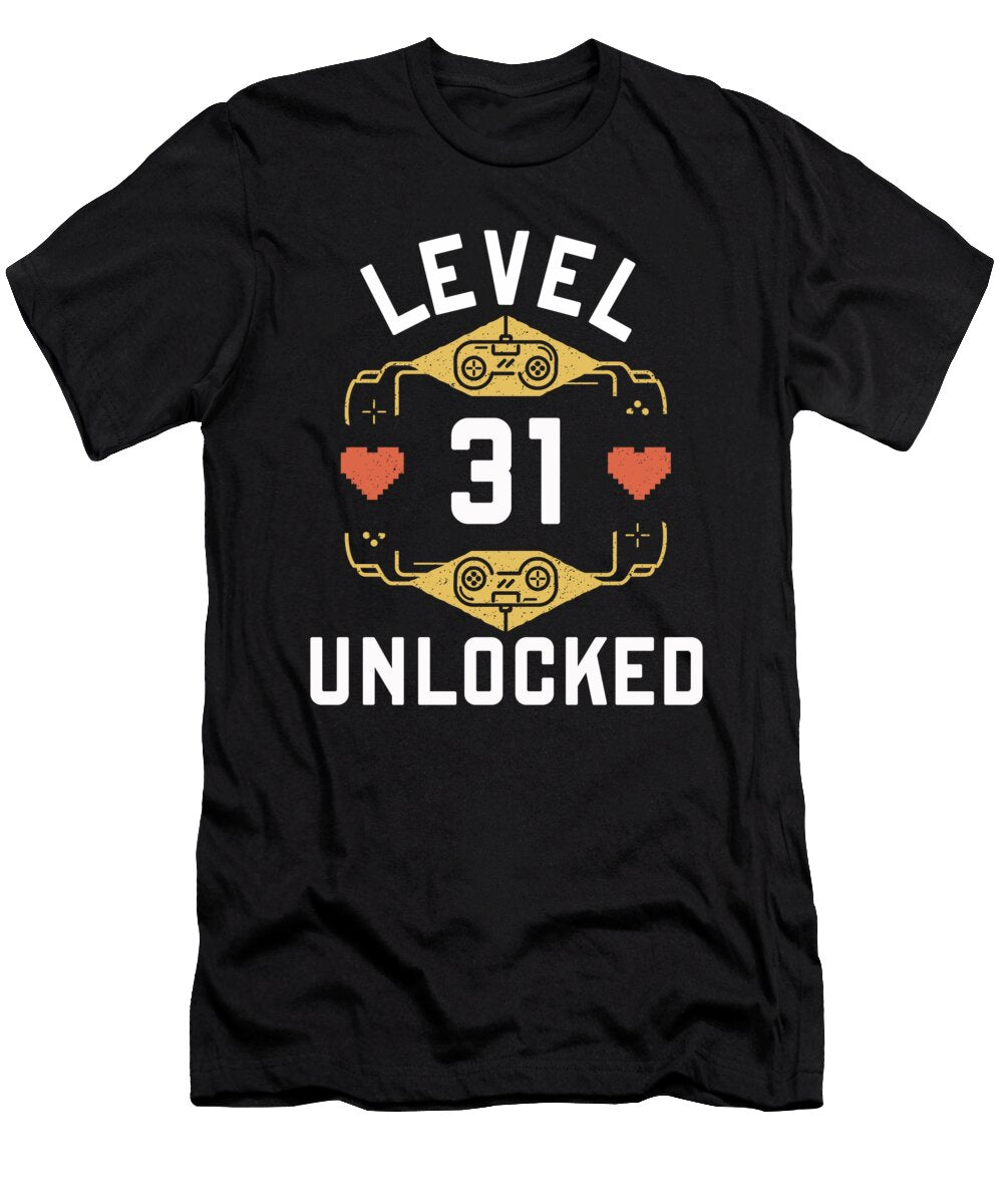 Retro Gamer 31 Birthday Gamer Birthday Benjamin Burkert T-Shirt