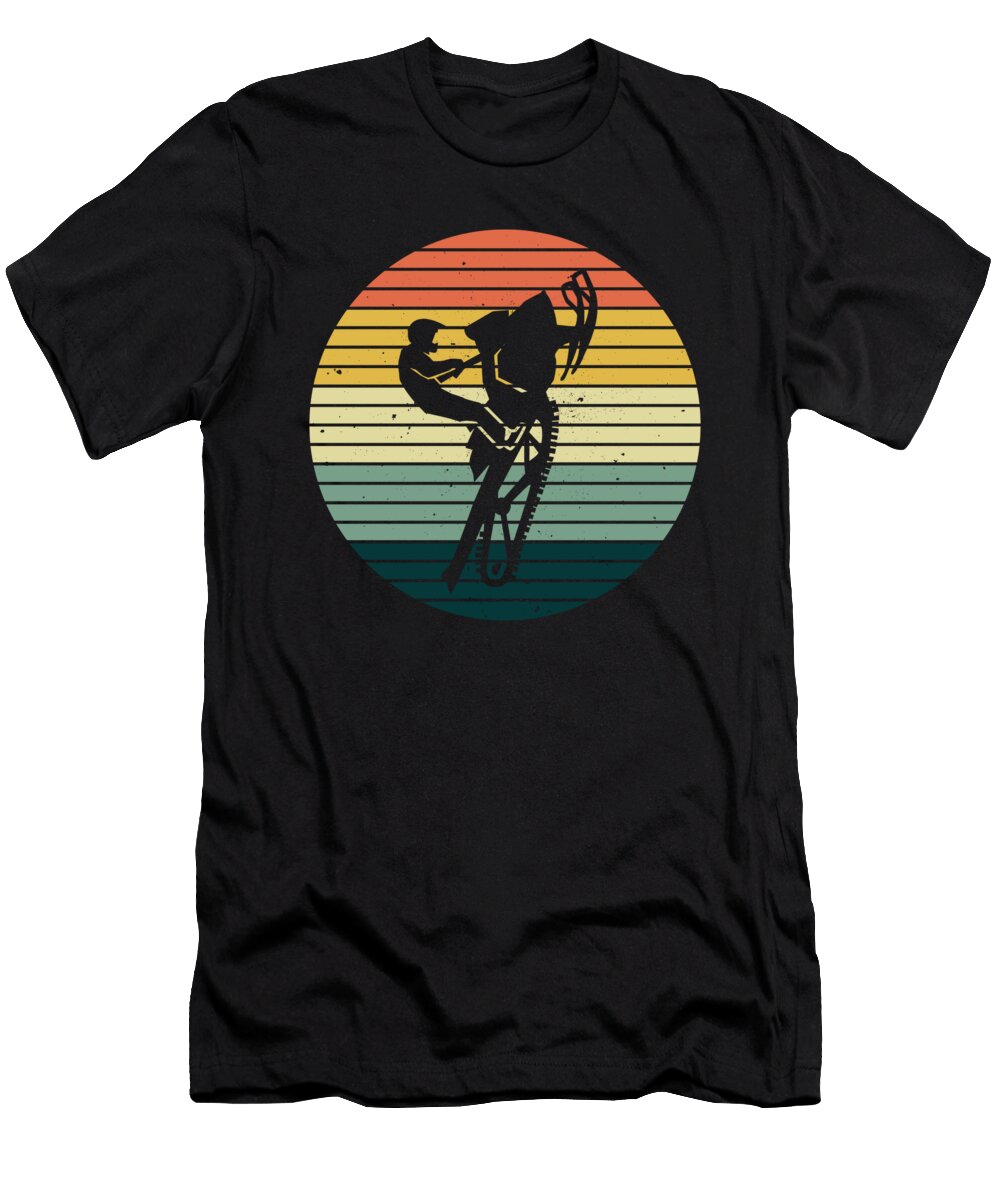 Retro Snowmobile Vintage Snow Machine Crazy Squirrel T-Shirt
