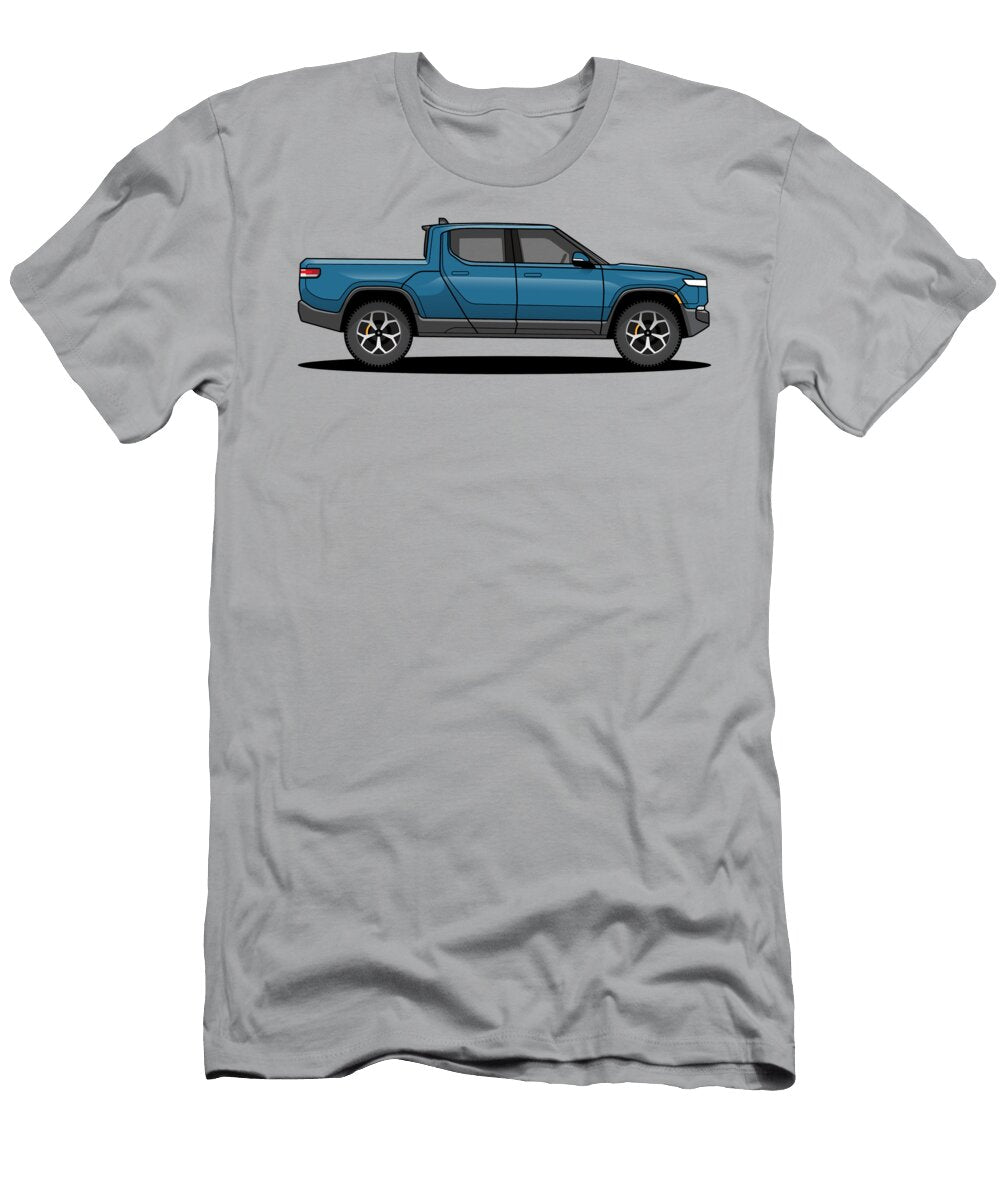 Rivian R1t Illustration Blue John Cassella T-Shirt