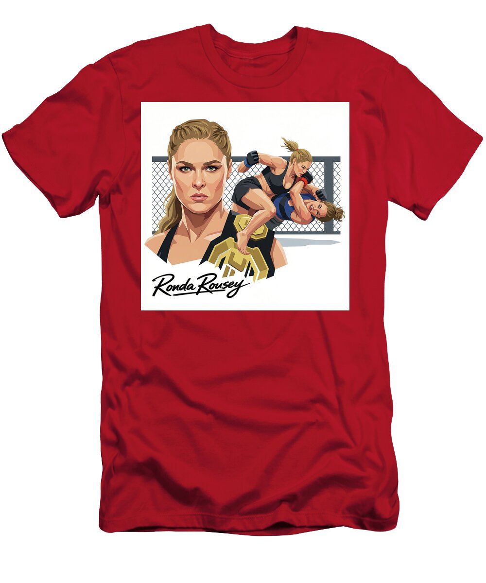 Ronda Rousey Mma Portrait Vector All Eras Sports T-Shirt