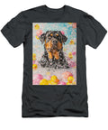 Rottweiler Dog Enjoying a Bubbly Bath Adrien Efren T-Shirt