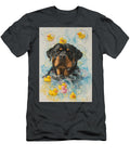 Rottweiler Dog Frolicking in a Bubbly Bathtub Adrien Efren T-Shirt