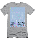 Row of Champagne Flutes with Confetti Ikon Ikon Images T-Shirt