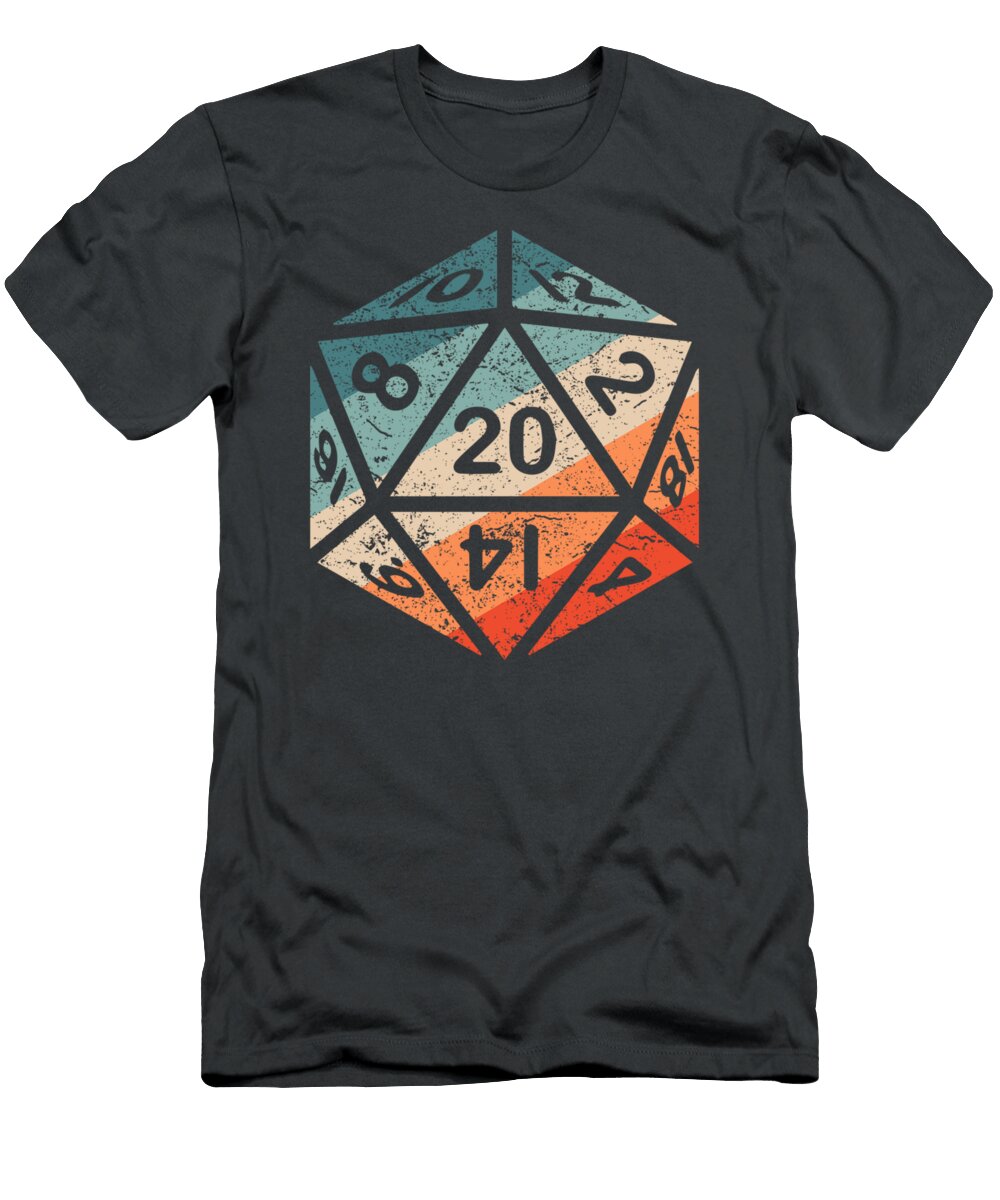 Rpg Wear D20 Dungeons Game Retro Gear Polyhedral Dice Dudley Lucie T-Shirt
