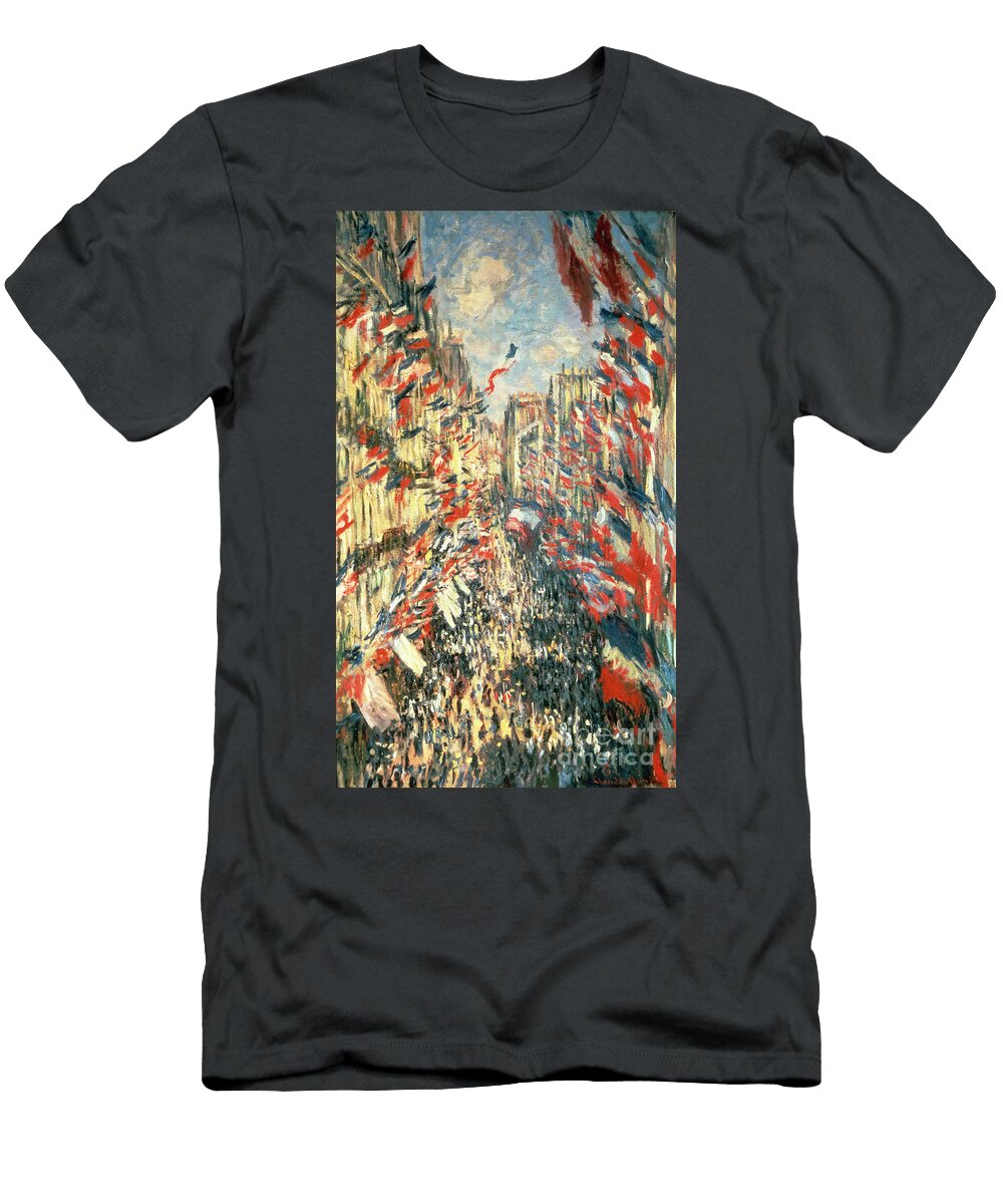 Rue Montorgeuil in Paris on 30 June 1878 Claude Monet T-Shirt