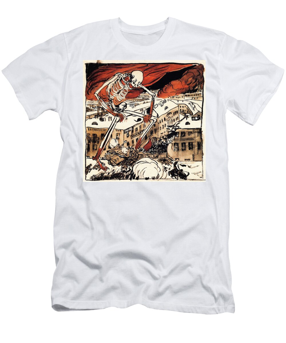 Russian Introduction 1905 Moscow By Boris Kustodiev Orca Art Gallery T-Shirt