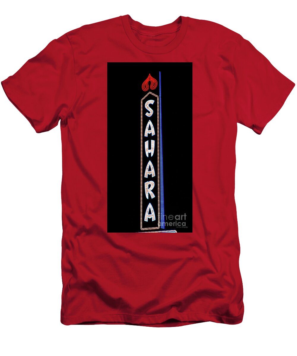 Sahara Casino Sign At Night 1980s Aloha Art T-Shirt