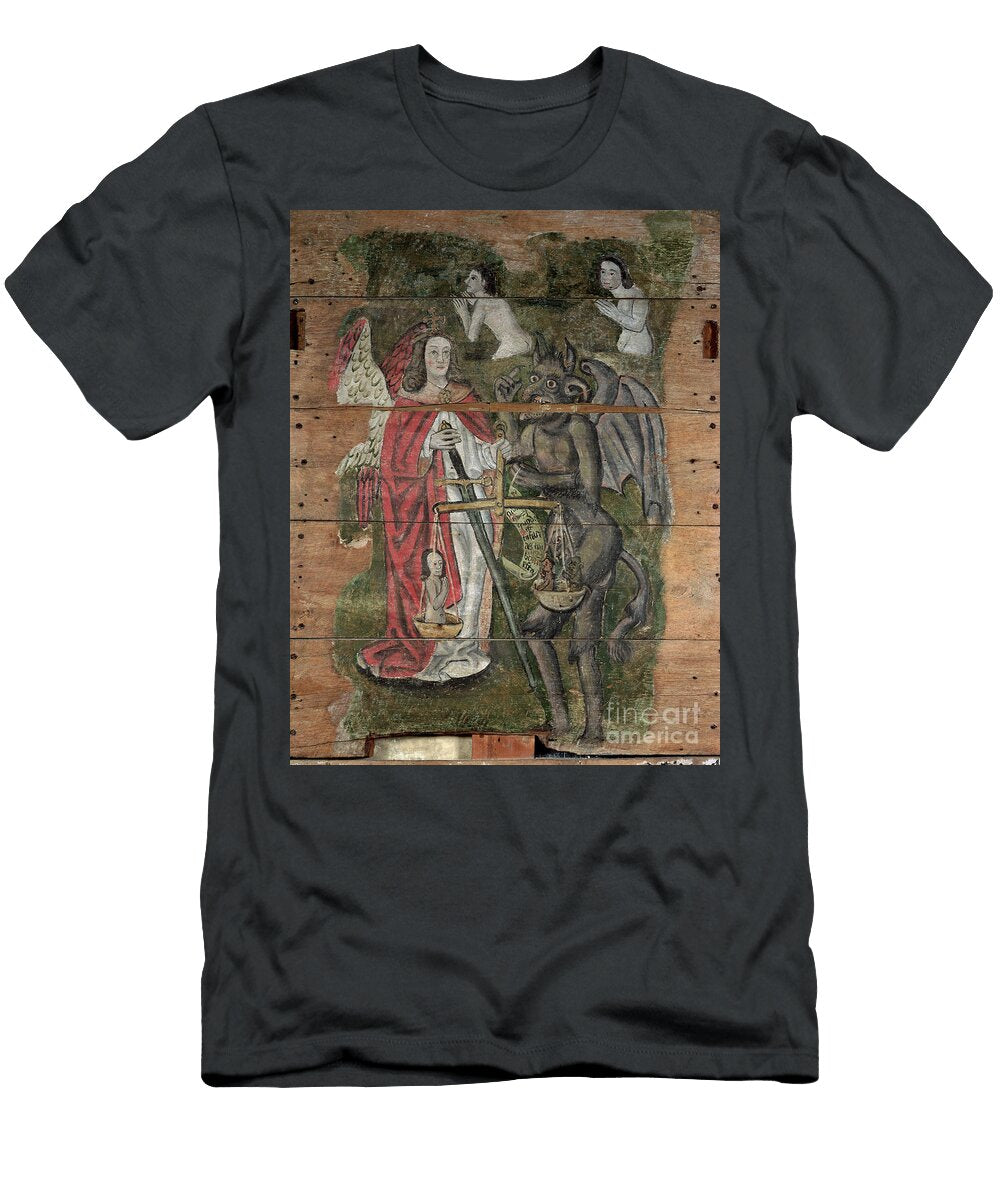 Saint Michael and the Devil From the Wenhaston Doom C1500 20 English School T-Shirt
