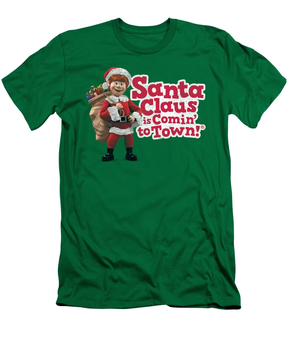 Santa Claus Is Comin to Town Santa Logo Brand a T-Shirt