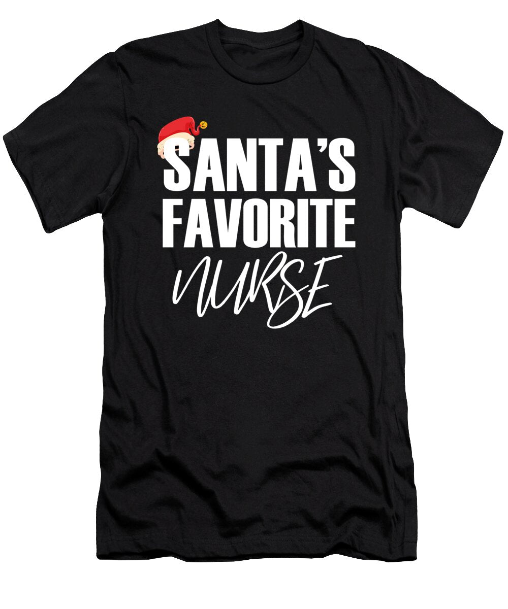 Santas Favorite Nurse Cna Nursing Assistant Christmas Gift Thomas Larch T-Shirt