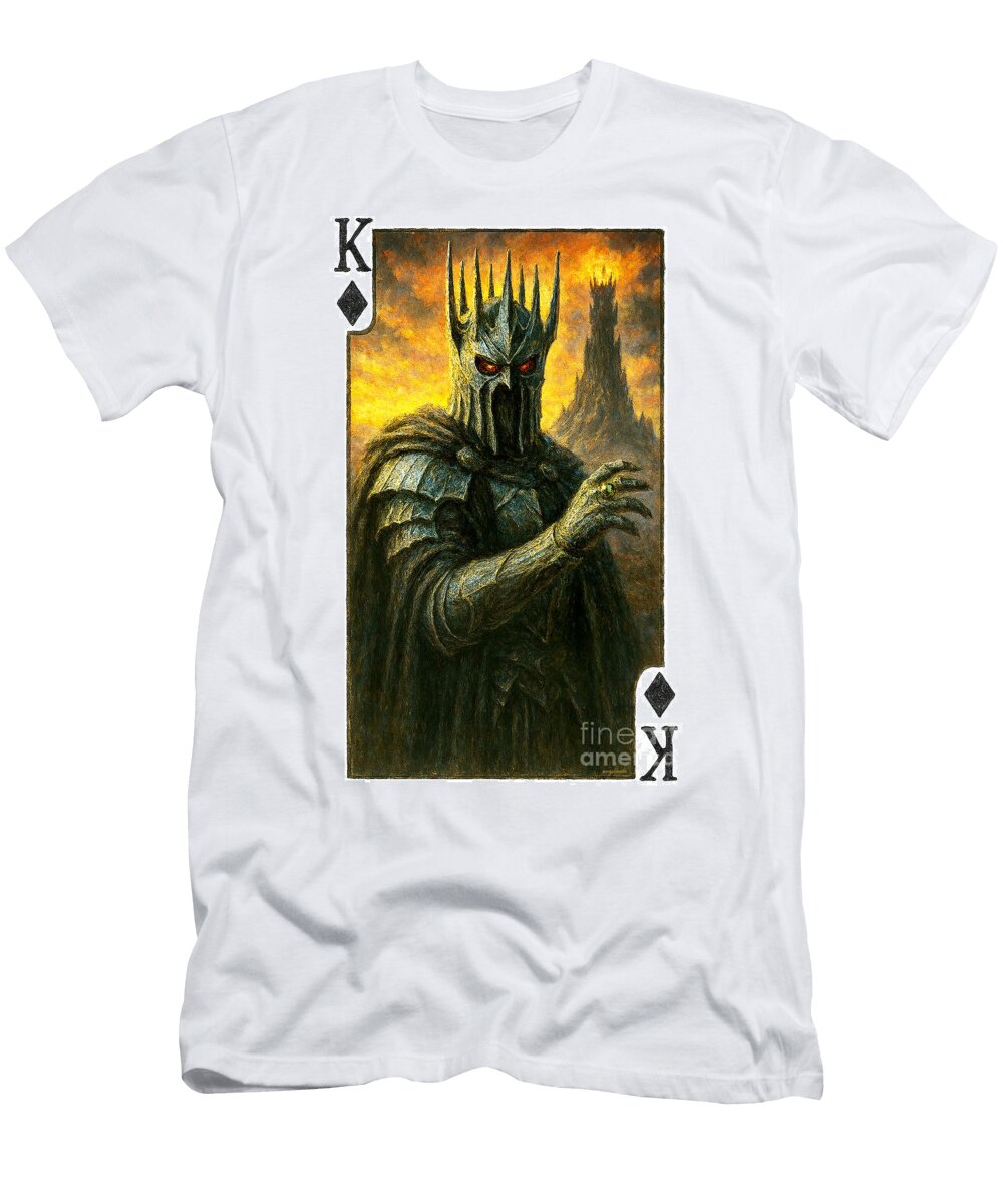 Sauron the Dark King of Black Diamonds Playing Card 20251127f Wingsdomain Art and Photography T-Shirt