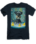 Schnauzer Dog Enjoying a Bubbly Bath Adrien Efren T-Shirt