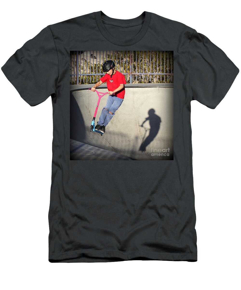 Scooter Flying Kip Krause T-Shirt