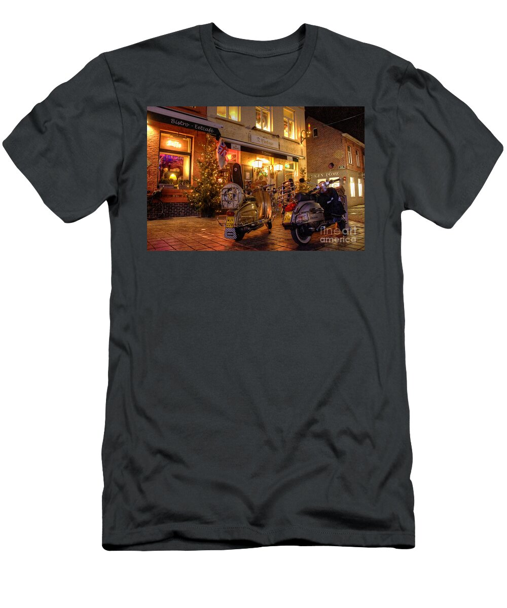 Scooters At the Bistro Rob Hawkins T-Shirt