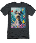Scottish Deerhound Dog in a Bubbly Bathtub Scene Adrien Efren T-Shirt