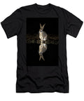 Scrub Hare Sitting At Edge of Waterhole Reflected At Ann Steve Toon Natureplcom T-Shirt