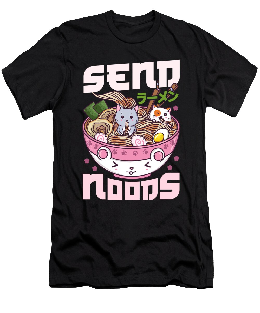 Send Noods Japanese Neko Ramen Cat Manuel Pichler T-Shirt