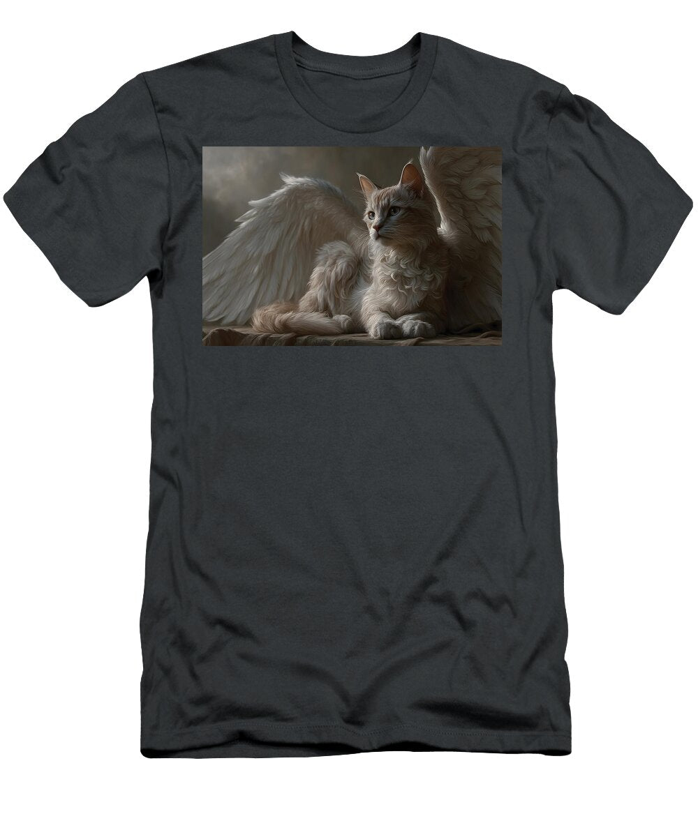 Serene Angelic Cat Third Eye Perceptions T-Shirt
