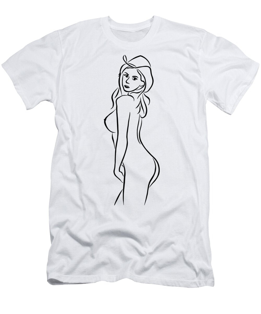 Sexy Cowgirl Illustration Ricky Barnard T-Shirt