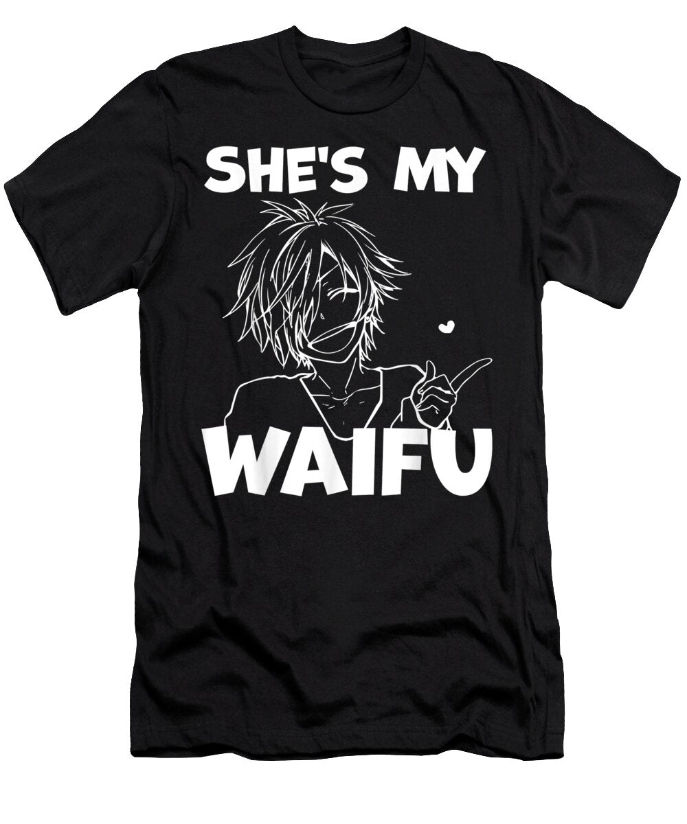 Shes My Waifu Funny Anime Matching Couple Boyfriend Gift Dnt Prints T-Shirt