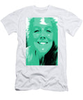 Shiny Happy Minty Smiling Green Lady Pop Art Shelli Fitzpatrick T-Shirt