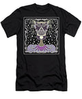 Skeletal Rendition of Silly Face in a Checkered Face This Time in a Black Fantasy Lise Winne T-Shirt