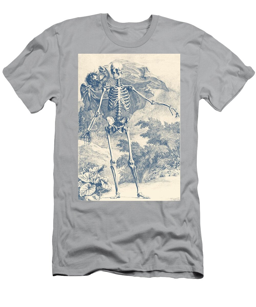 Skeleton and Angel in the Wilderness Vintage Anatomy Prints T-Shirt